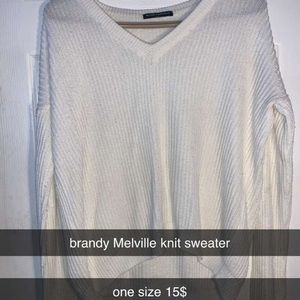 Brandy Melville long sleeve white sweater.